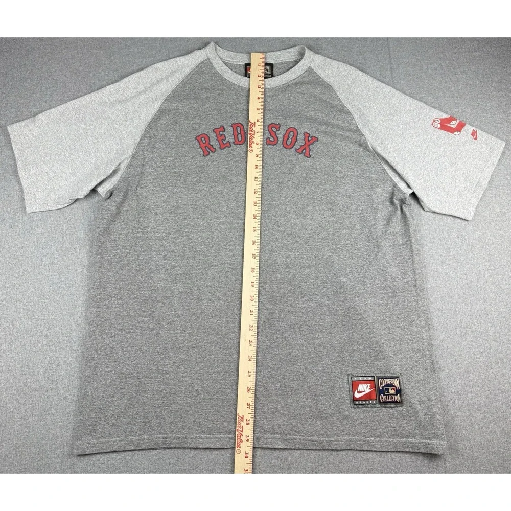 Vintage Nike Team Boston Red Sox Cooperstown Collection Shirt USA Mens L Gray